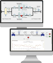 Gas Distribution data screens from cloud SCADA